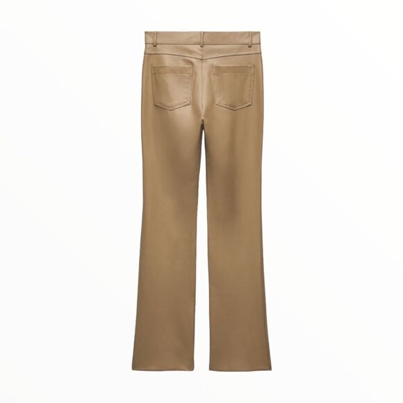 Zara Camel Straight Leg Pants - Picture 3 of 9